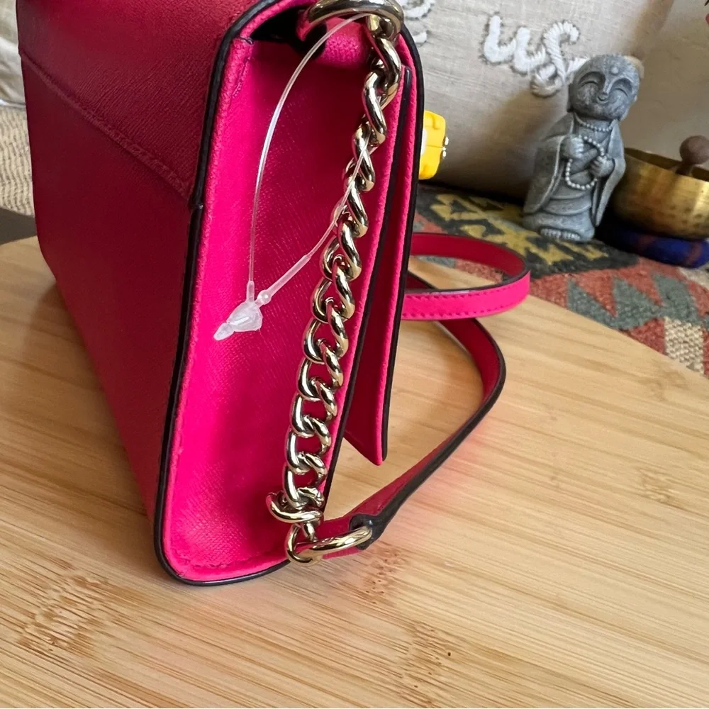 NWOT! Kate Spade Cedar St Cami Pink Saffiano Leather Small Chain Strap Crossbody